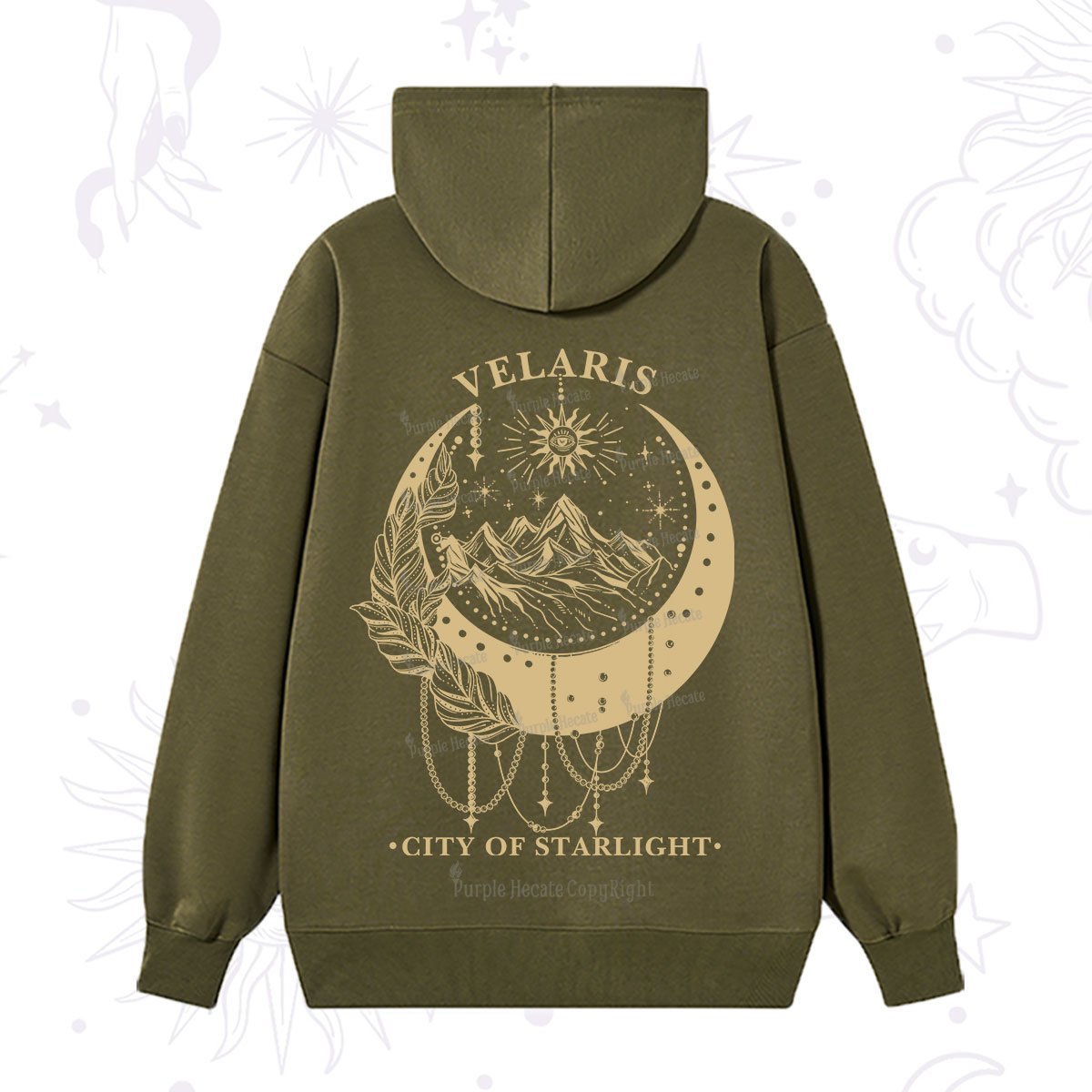 Purplehecate Moonlit Peaks of Starlight Hoodie