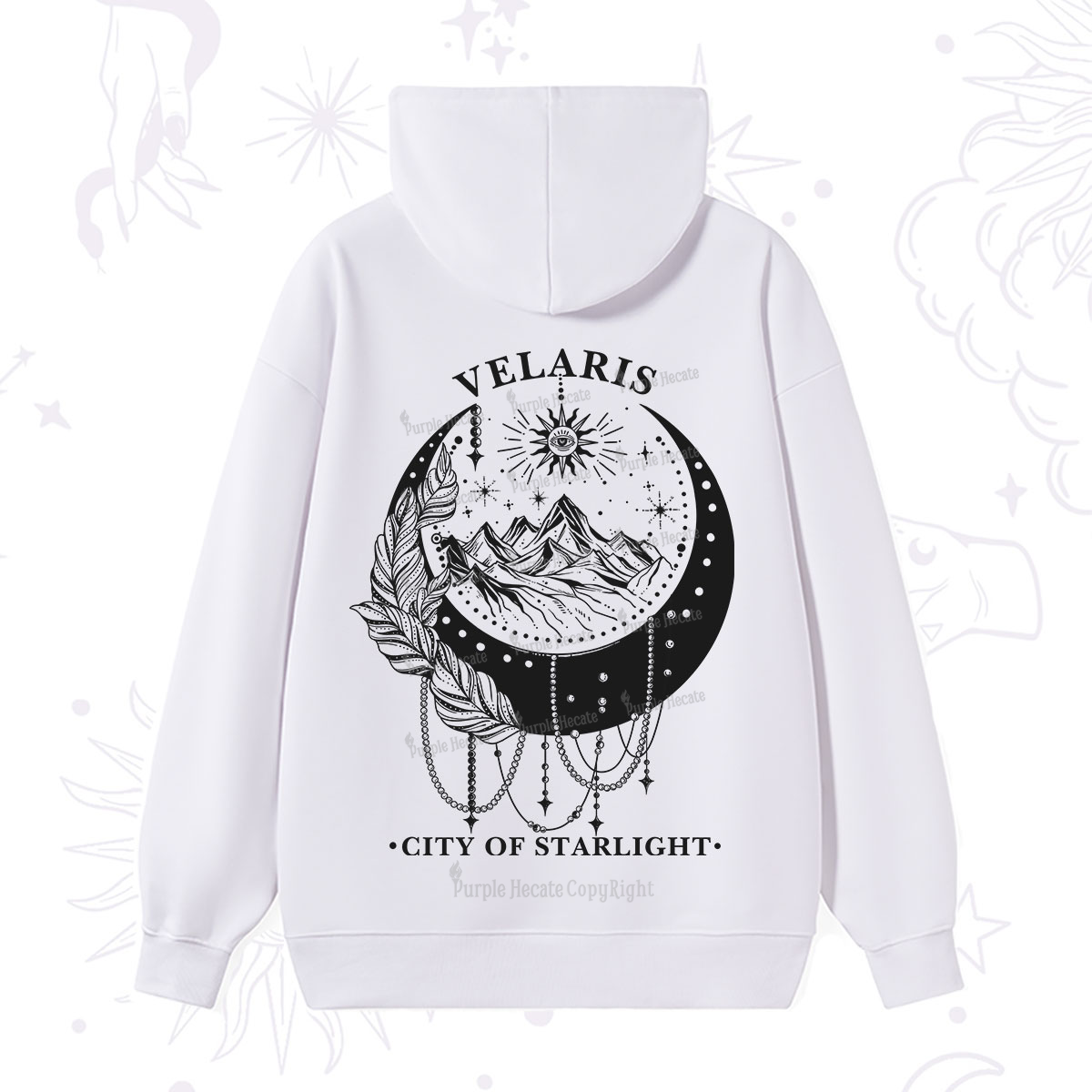 Purplehecate Moonlit Peaks of Starlight Hoodie