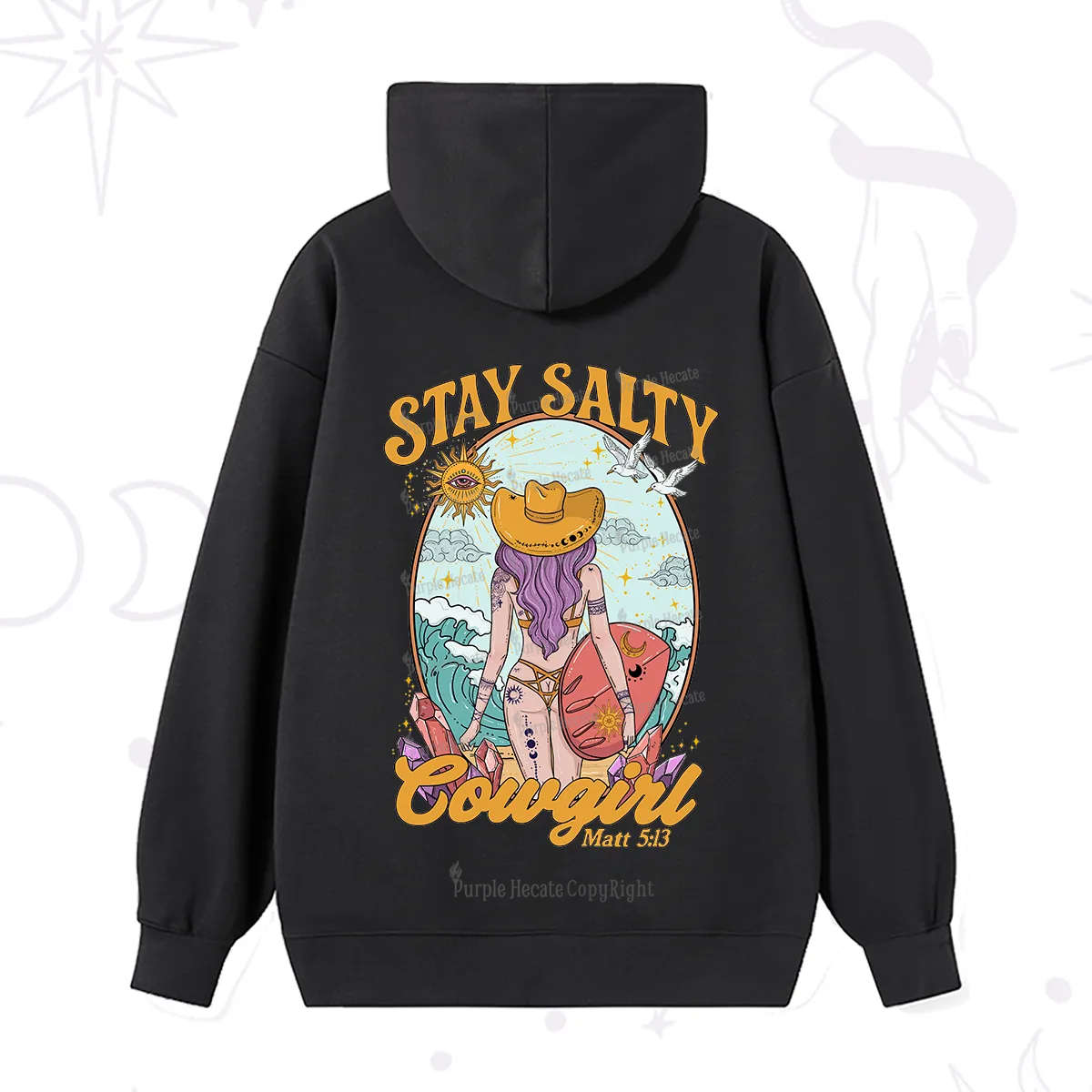 Purplehecate Stay Salty Cowgirl Hoodie