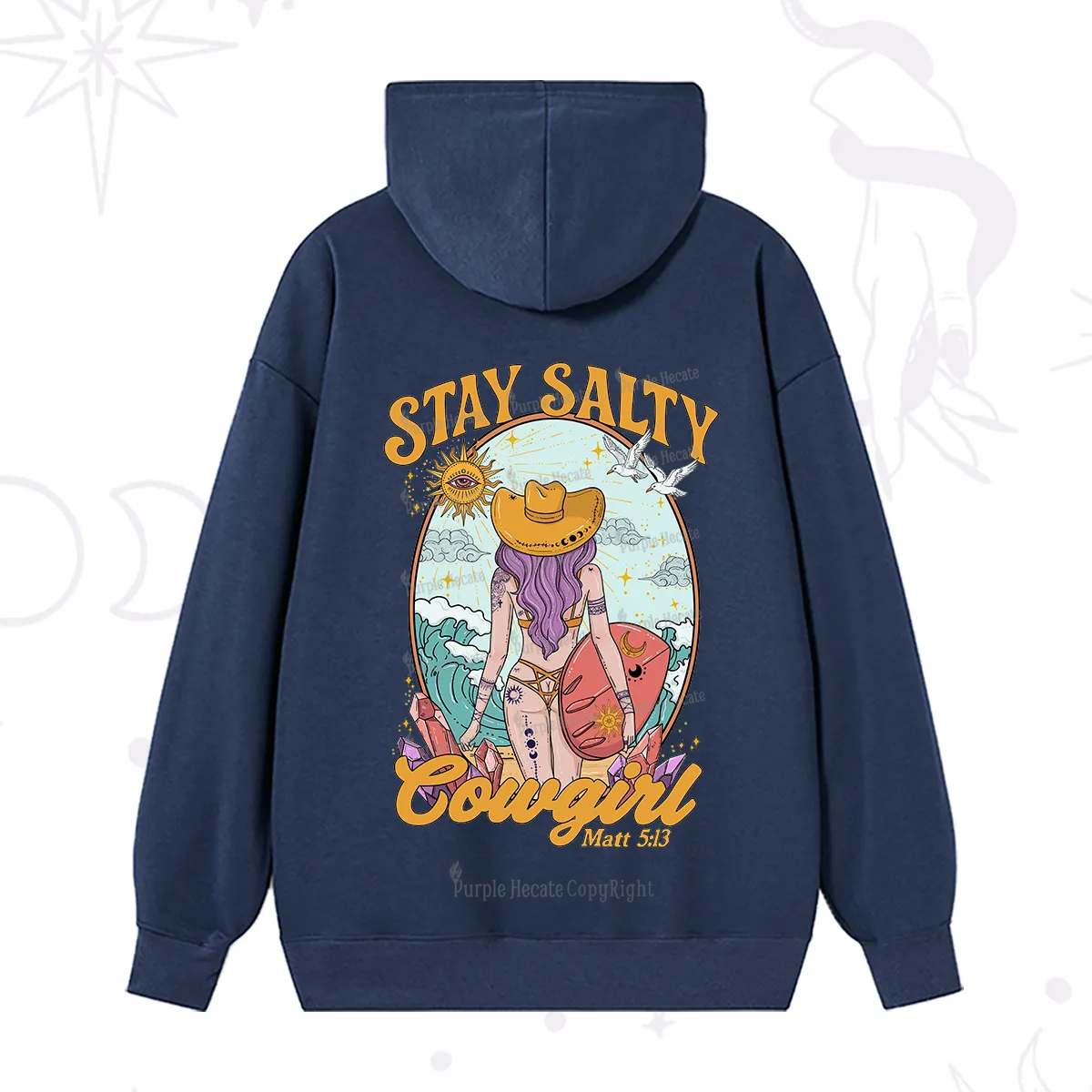 Purplehecate Stay Salty Cowgirl Hoodie