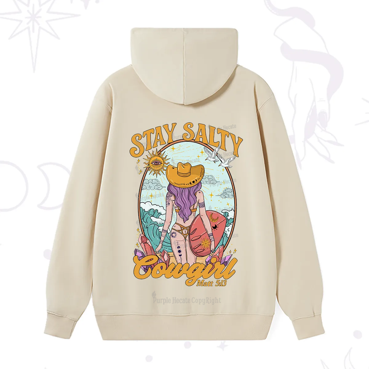 Purplehecate Stay Salty Cowgirl Hoodie