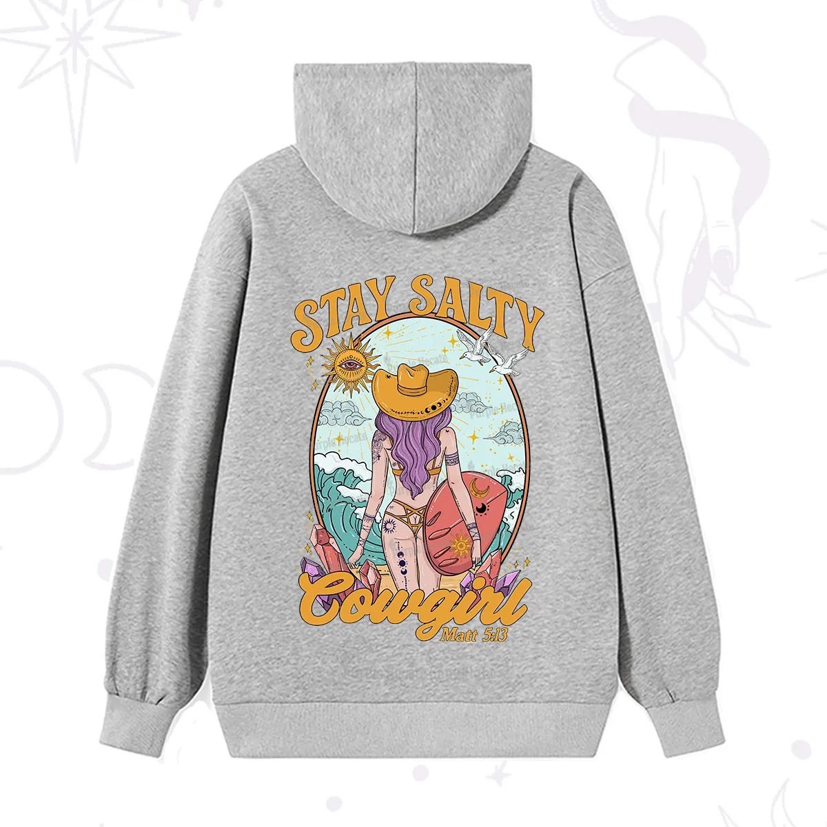 Purplehecate Stay Salty Cowgirl Hoodie