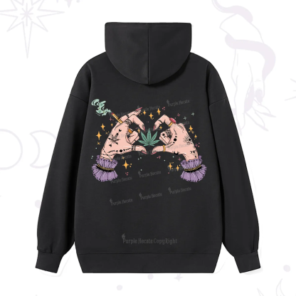 Purplehecate You're Never Alone If You Have Weed Hoodie
