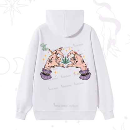 Purplehecate You're Never Alone If You Have Weed Hoodie