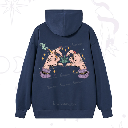 Purplehecate You're Never Alone If You Have Weed Hoodie