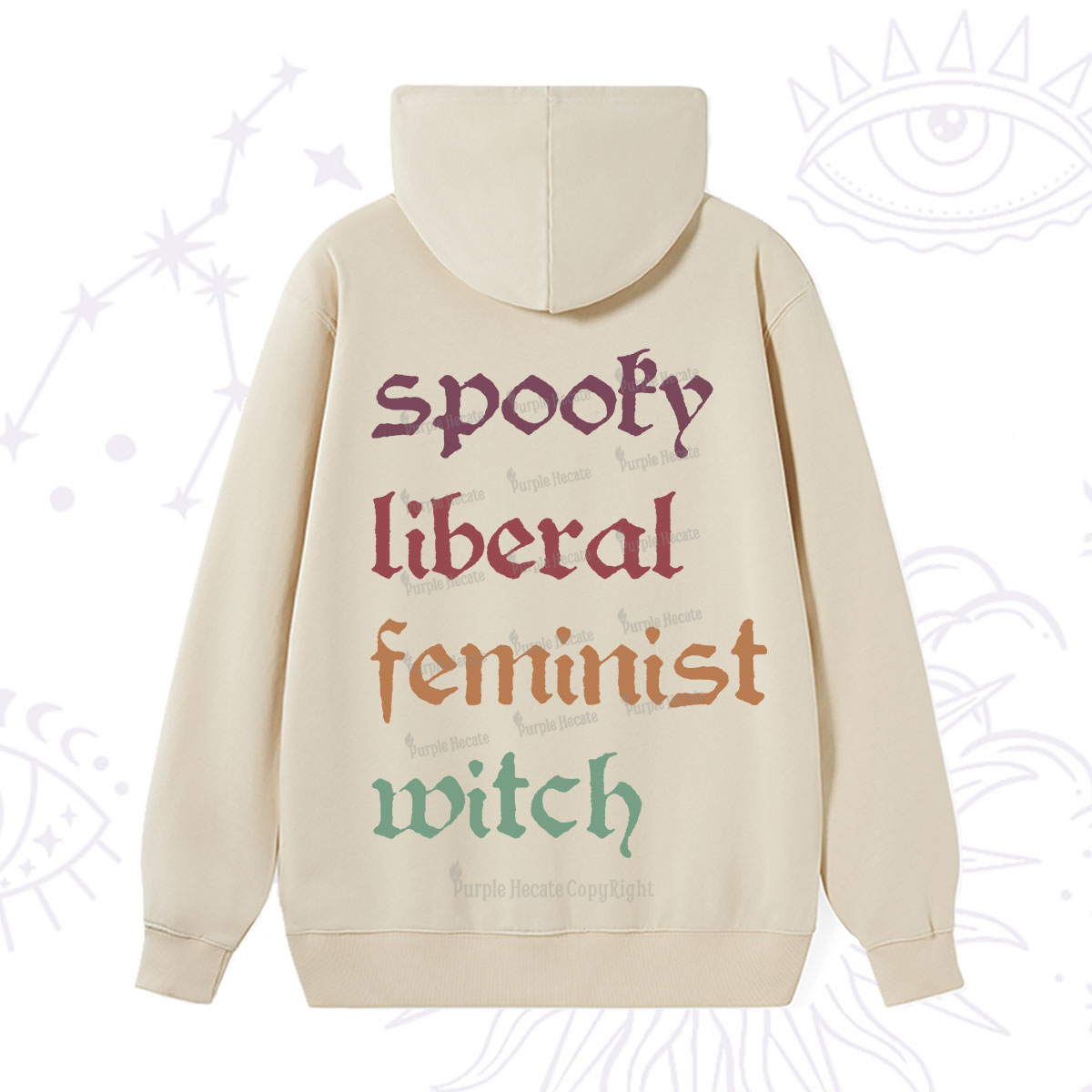 Purplehecate Spooky Liberal Feminist Witch Hoodie