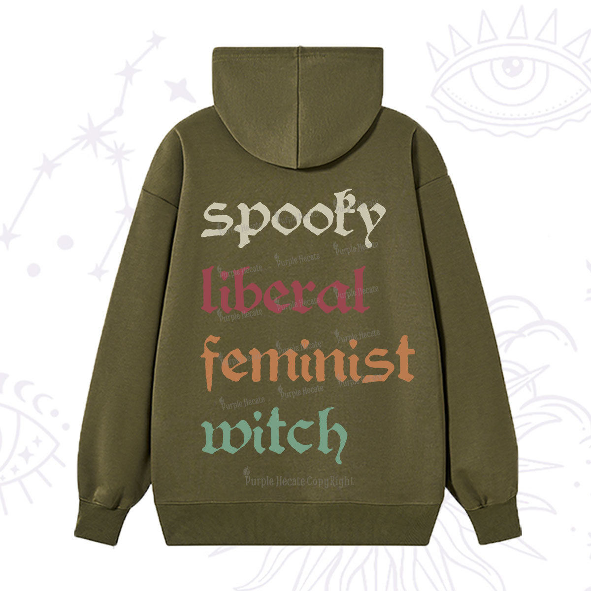 Purplehecate Spooky Liberal Feminist Witch Hoodie