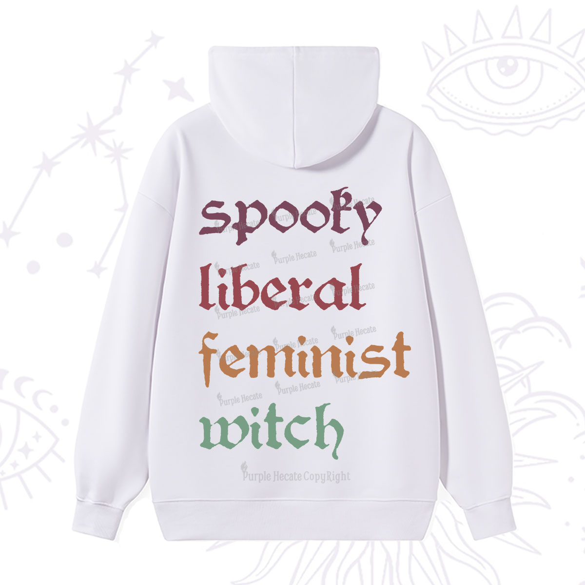 Purplehecate Spooky Liberal Feminist Witch Hoodie