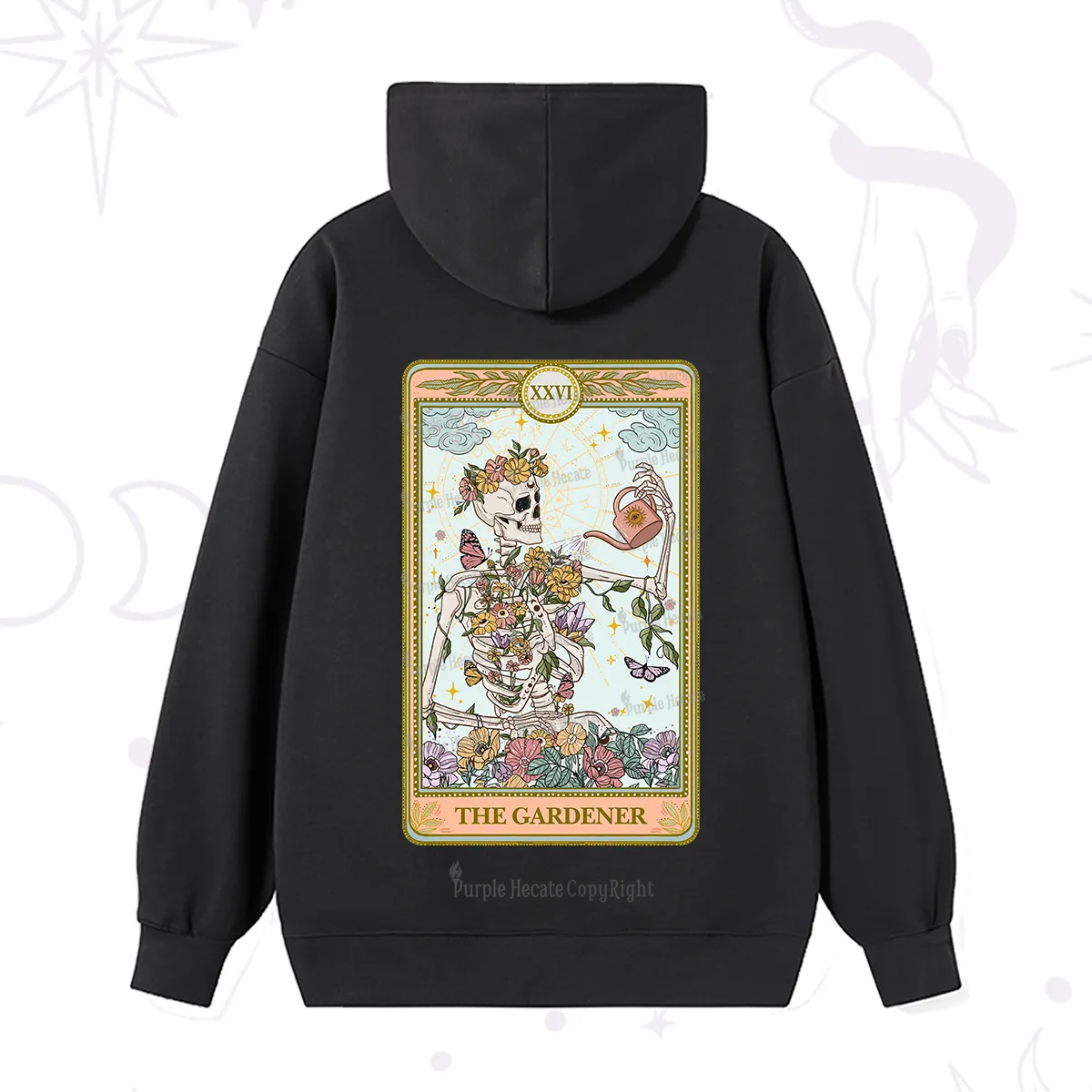 Purplehecate The Skeleton Gardener Tarot Hoodie