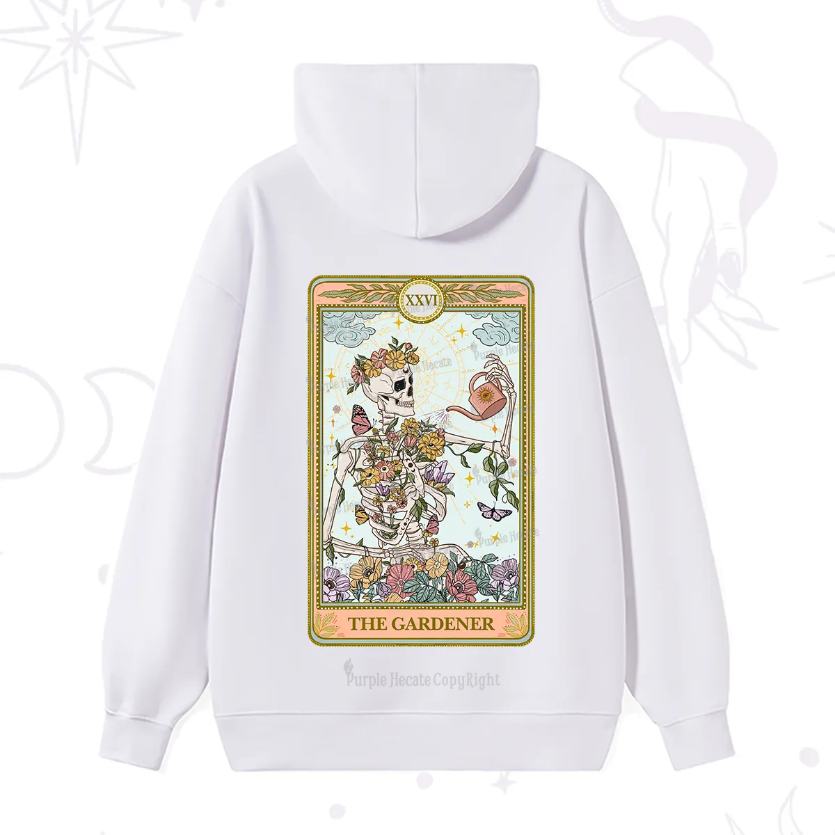 Purplehecate The Skeleton Gardener Tarot Hoodie