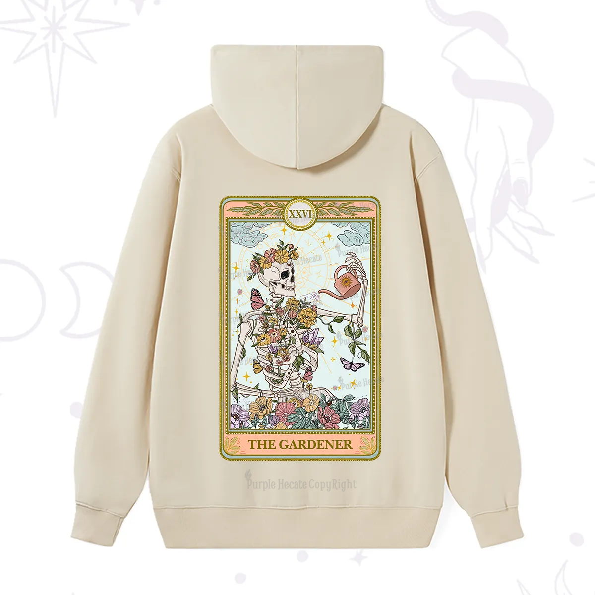 Purplehecate The Skeleton Gardener Tarot Hoodie