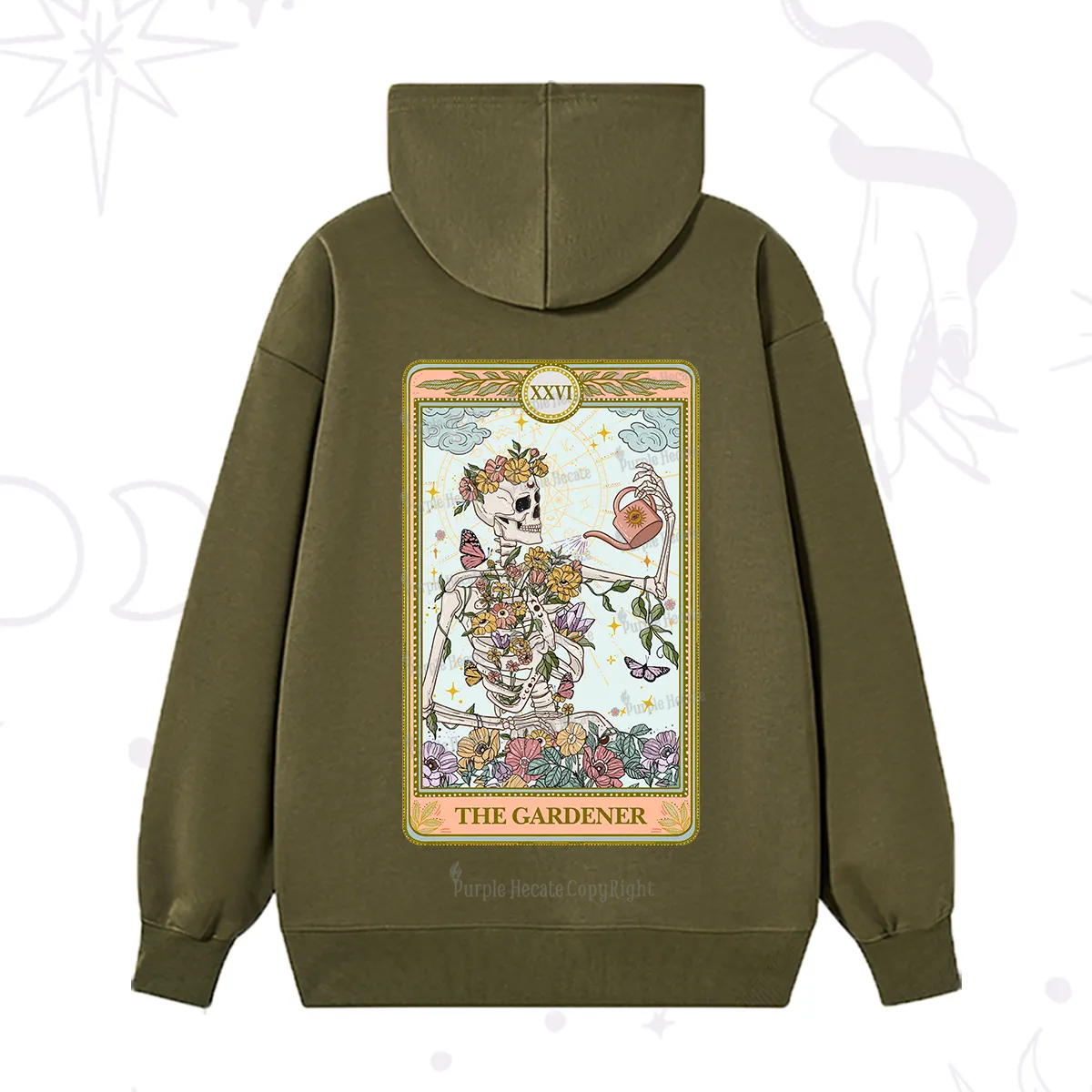 Purplehecate The Skeleton Gardener Tarot Hoodie