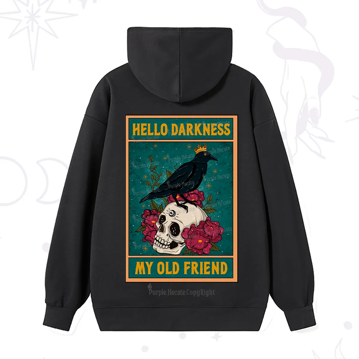 Purplehecate The Hello Darkness My Old Friend Oracle Card Hoodie