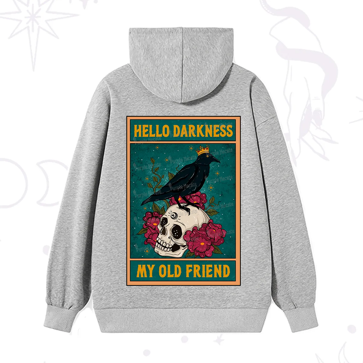Purplehecate The Hello Darkness My Old Friend Oracle Card Hoodie