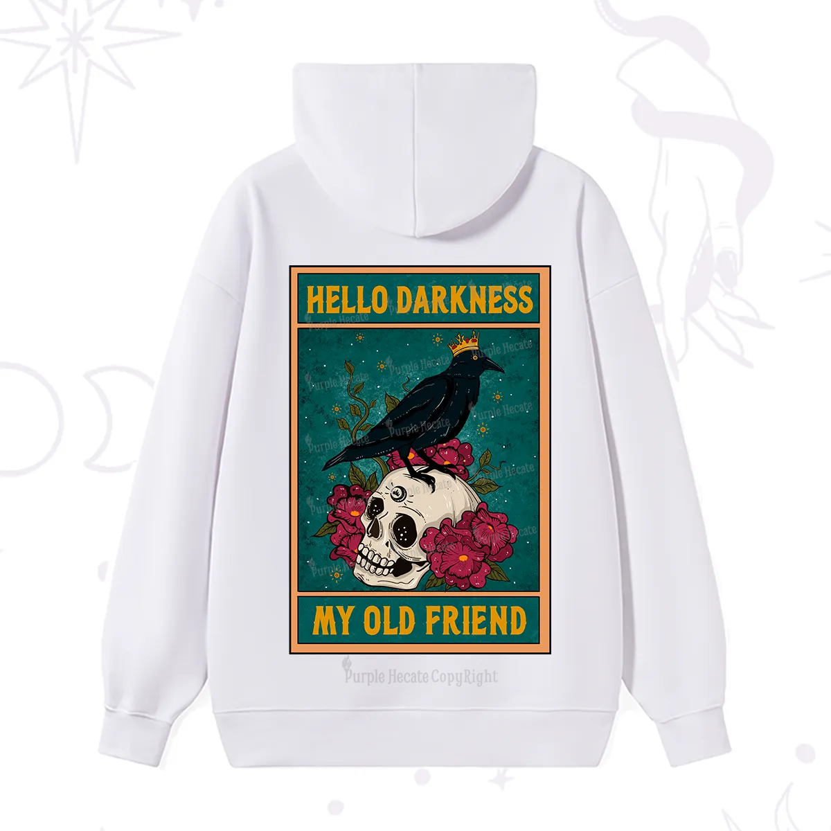 Purplehecate The Hello Darkness My Old Friend Oracle Card Hoodie