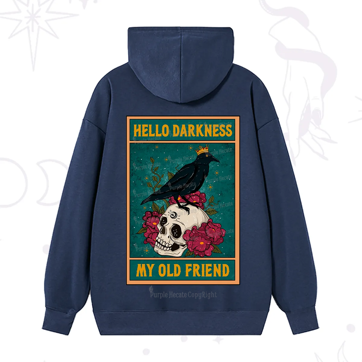 Purplehecate The Hello Darkness My Old Friend Oracle Card Hoodie