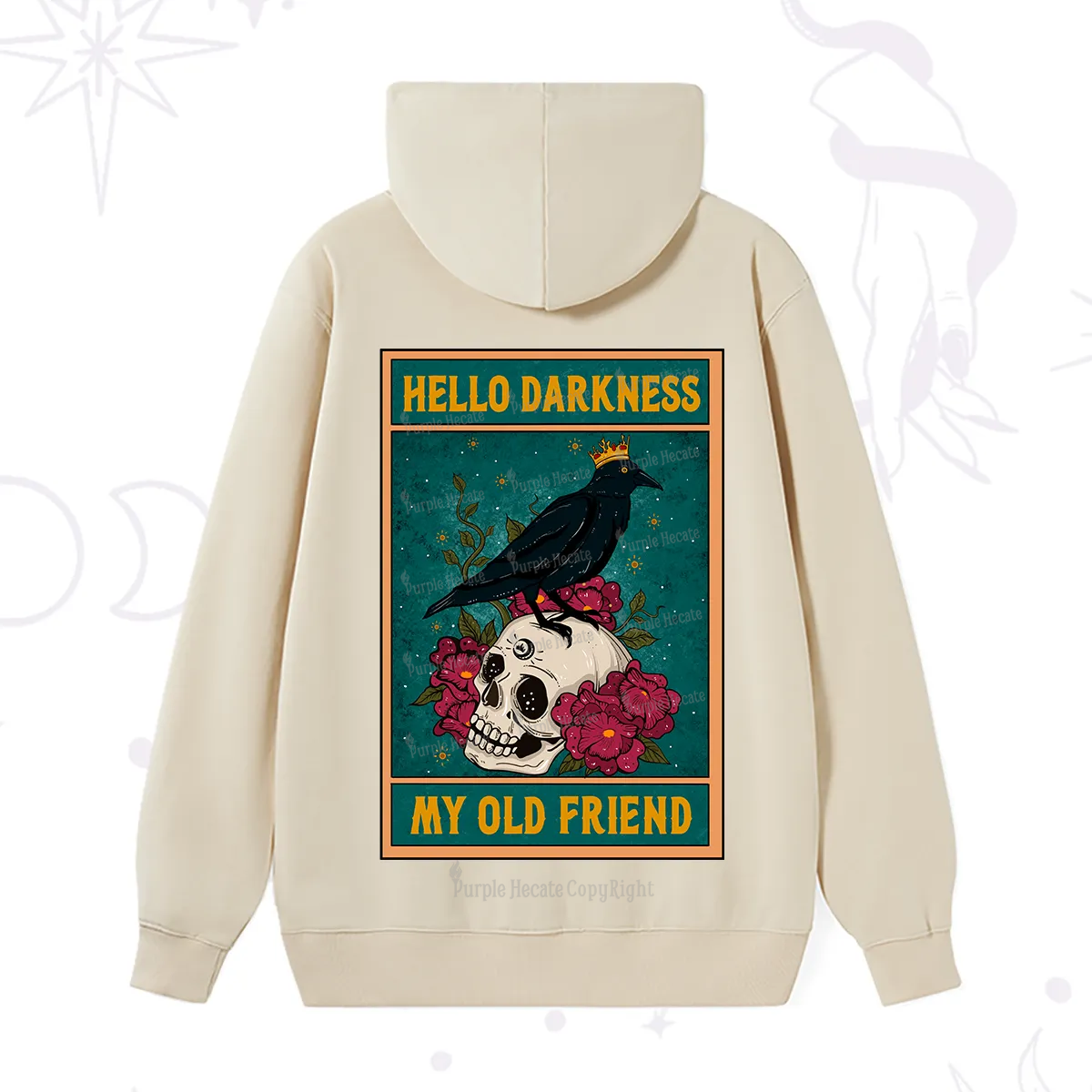 Purplehecate The Hello Darkness My Old Friend Oracle Card Hoodie
