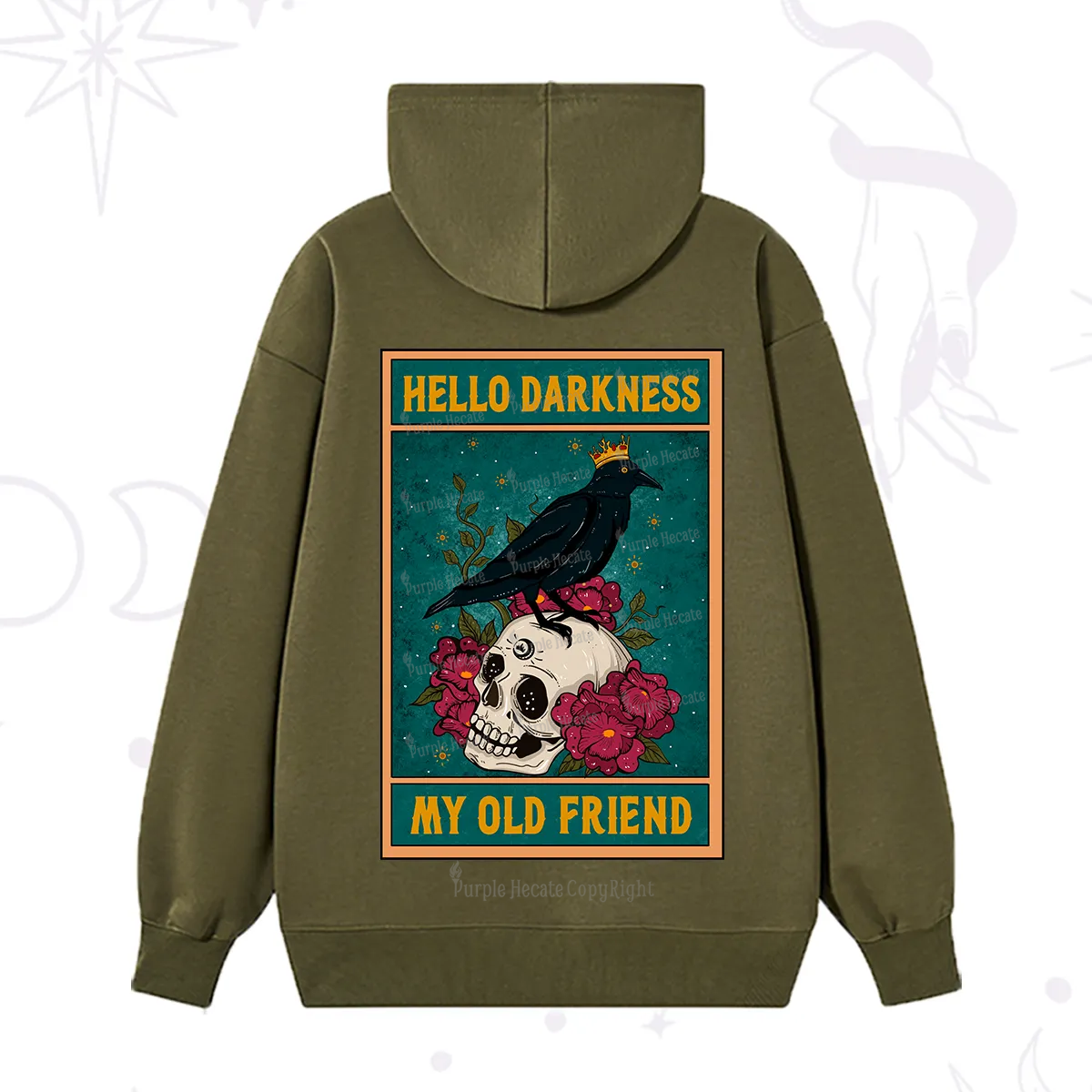 Purplehecate The Hello Darkness My Old Friend Oracle Card Hoodie