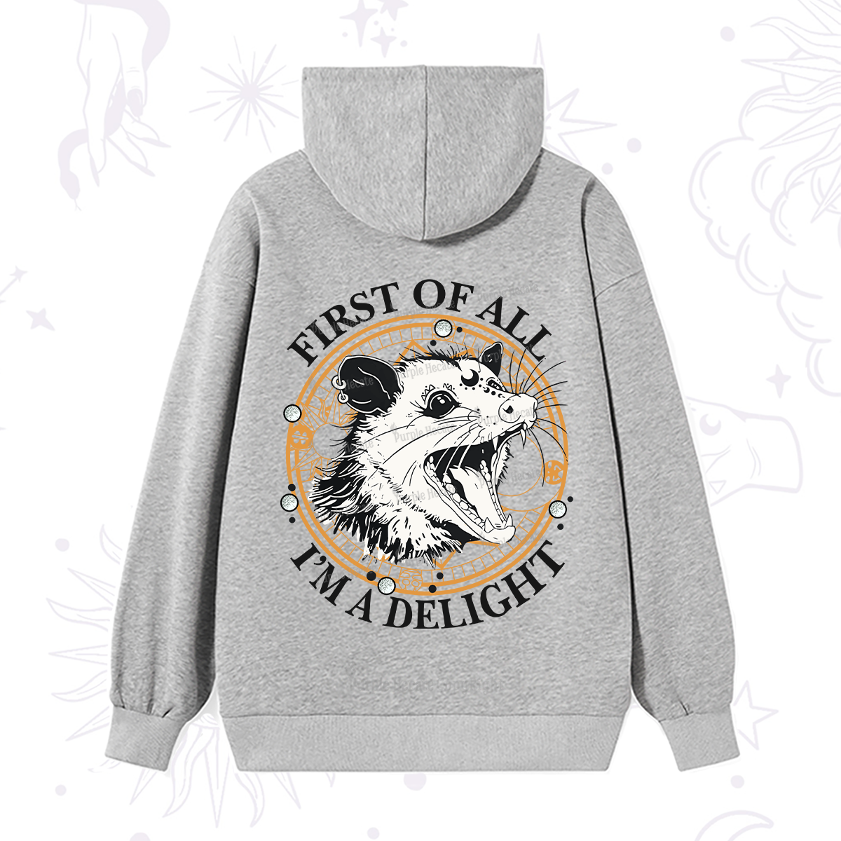 Purplehecate First Of All I Am A Delightful Angry Opossum Hoodie