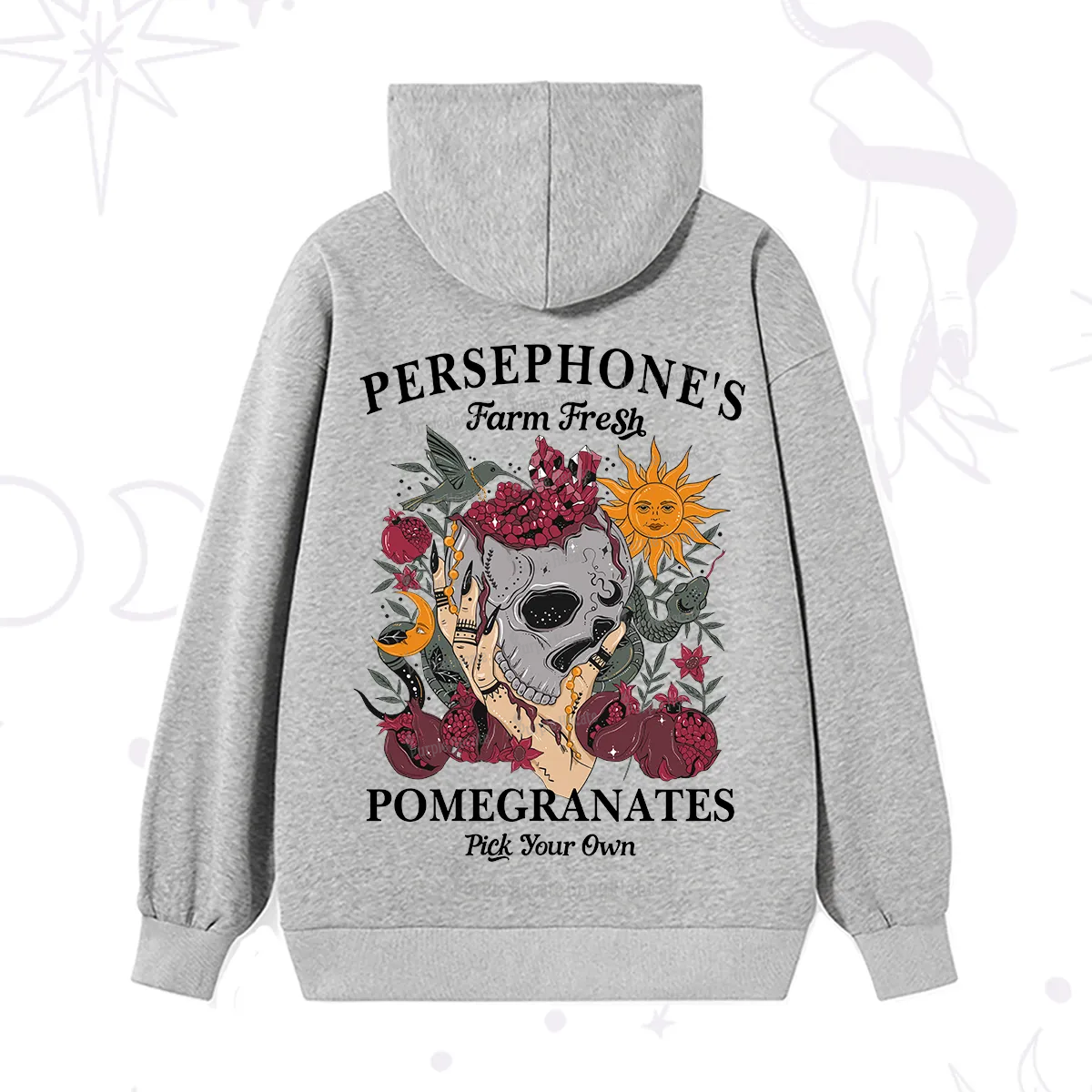 Purplehecate Persephone's Farm Fresh Pomegranates Pick Your Own Hoodie