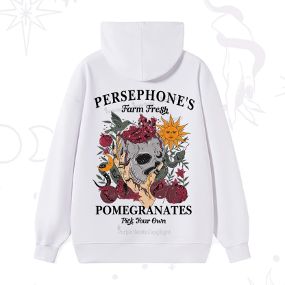Purplehecate Persephone's Farm Fresh Pomegranates Pick Your Own Hoodie
