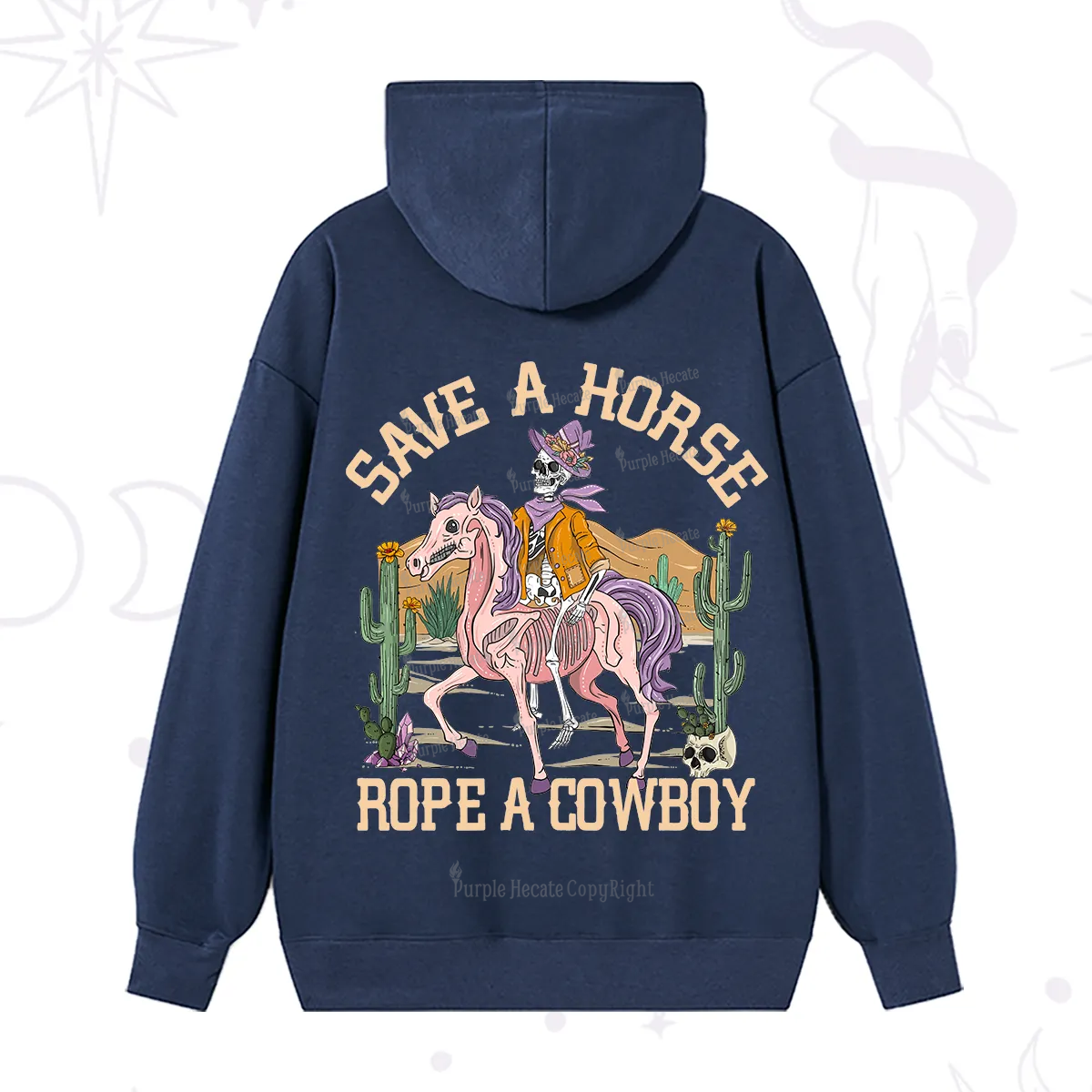 Purplehecate Save A Horse Rope A Cowboy Hoodie