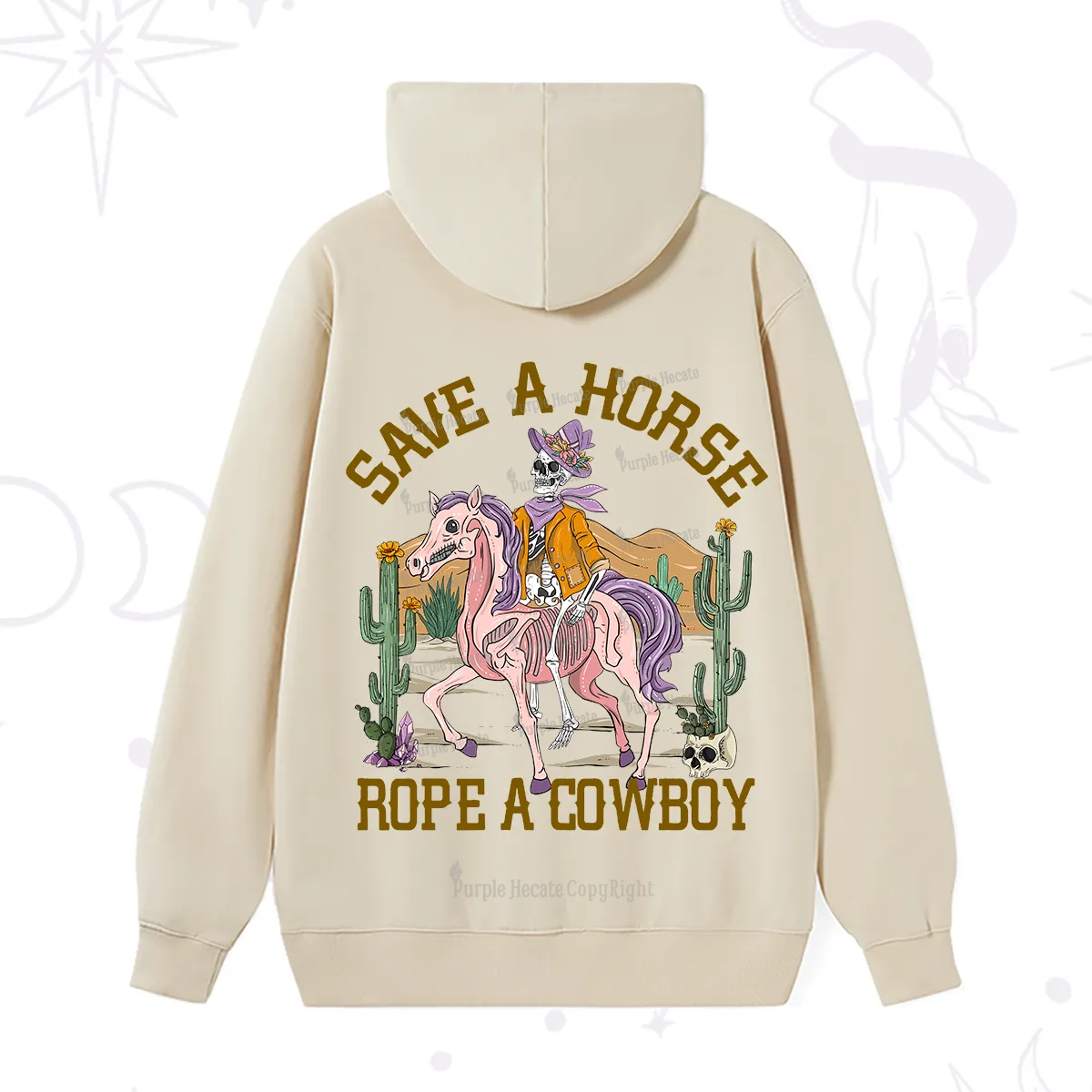 Purplehecate Save A Horse Rope A Cowboy Hoodie