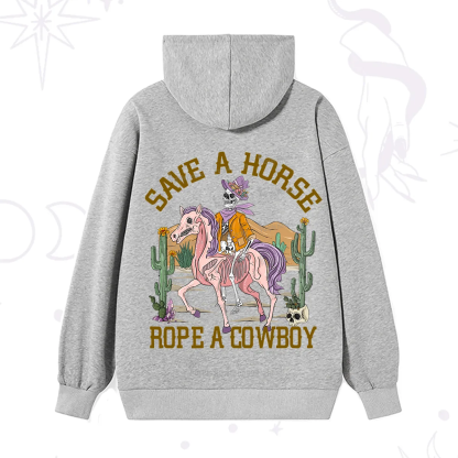 Purplehecate Save A Horse Rope A Cowboy Hoodie