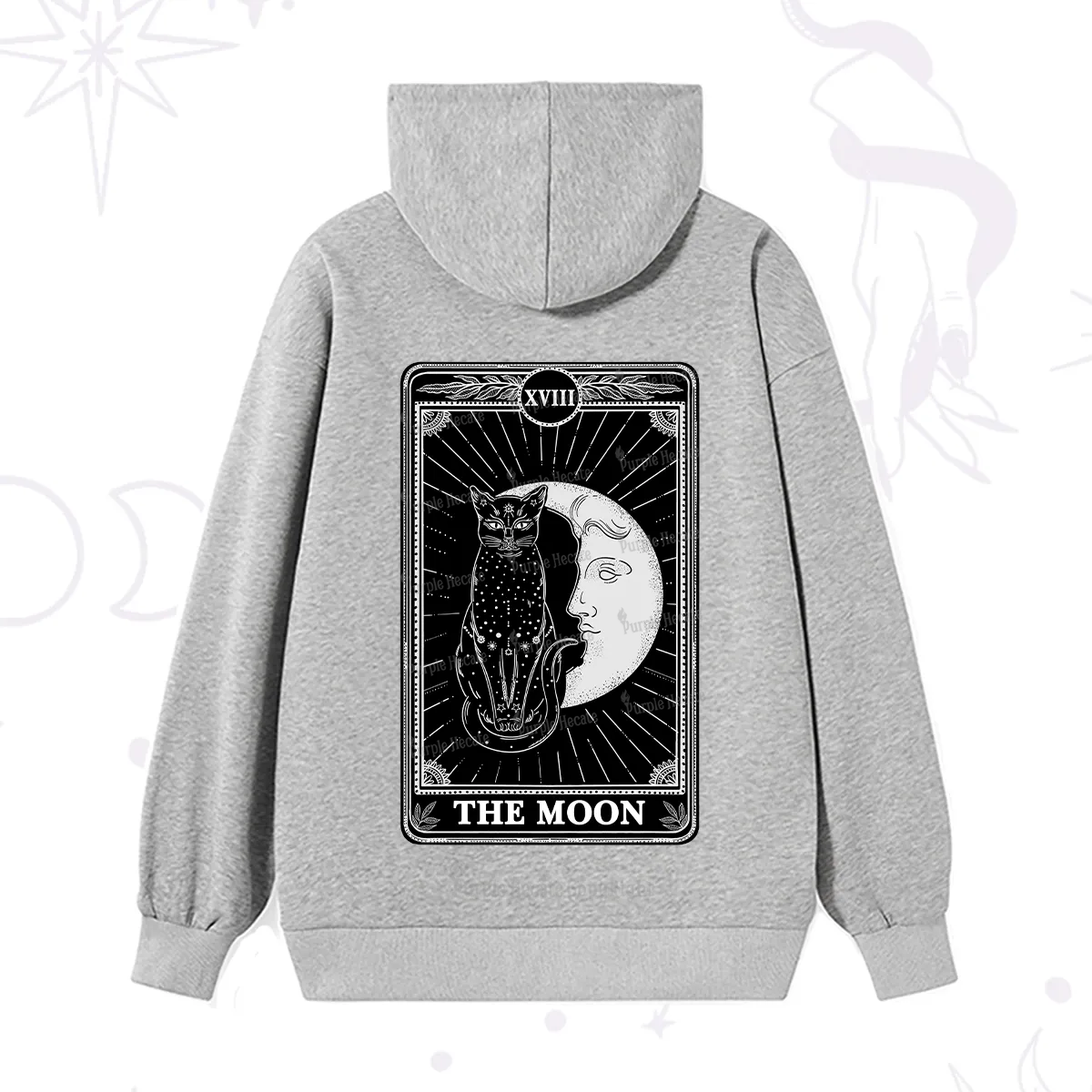 Purplehecate The Moon Tarot Card Hoodie