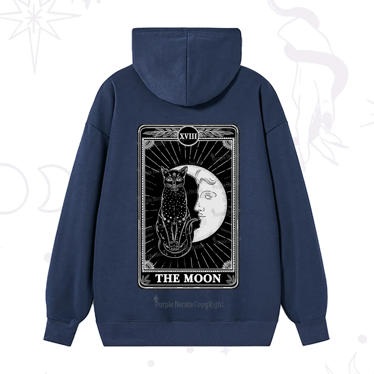 Purplehecate The Moon Tarot Card Hoodie