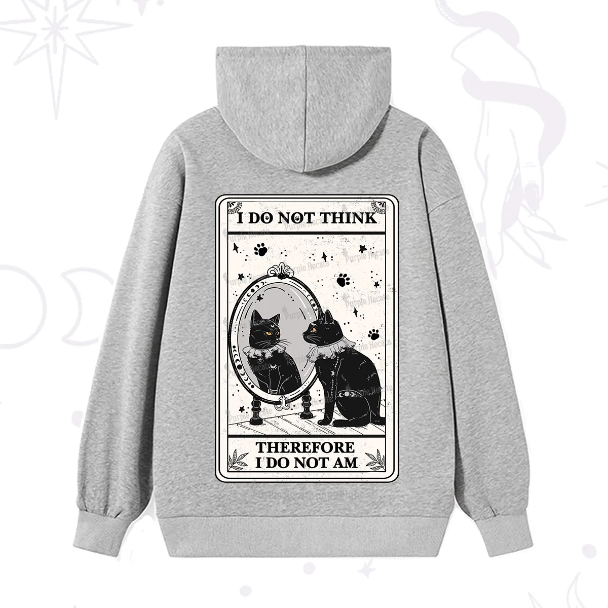 Purplehecate The I Do Not Think Therefore I Do Not Am Oracle Card Hoodie