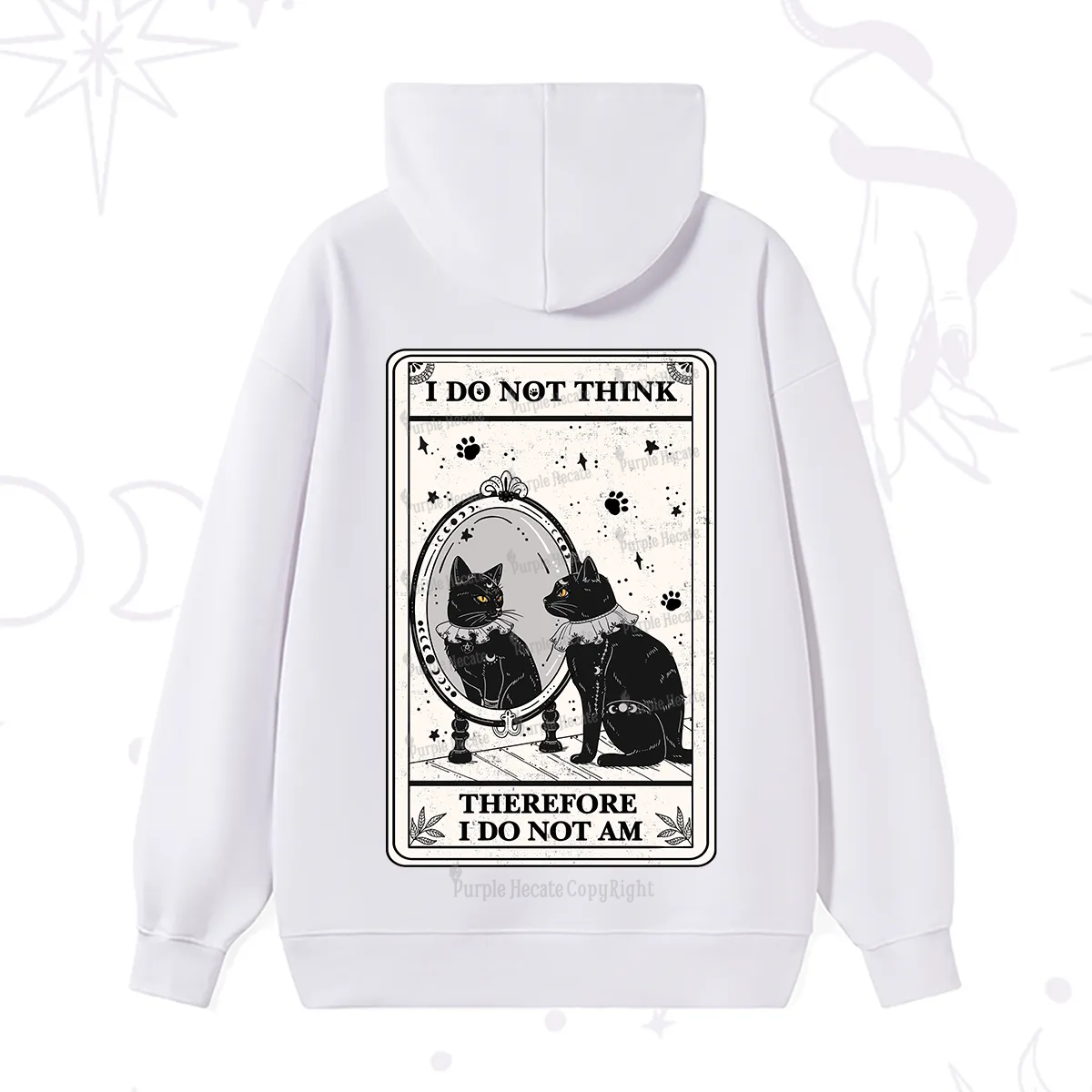 Purplehecate The I Do Not Think Therefore I Do Not Am Oracle Card Hoodie