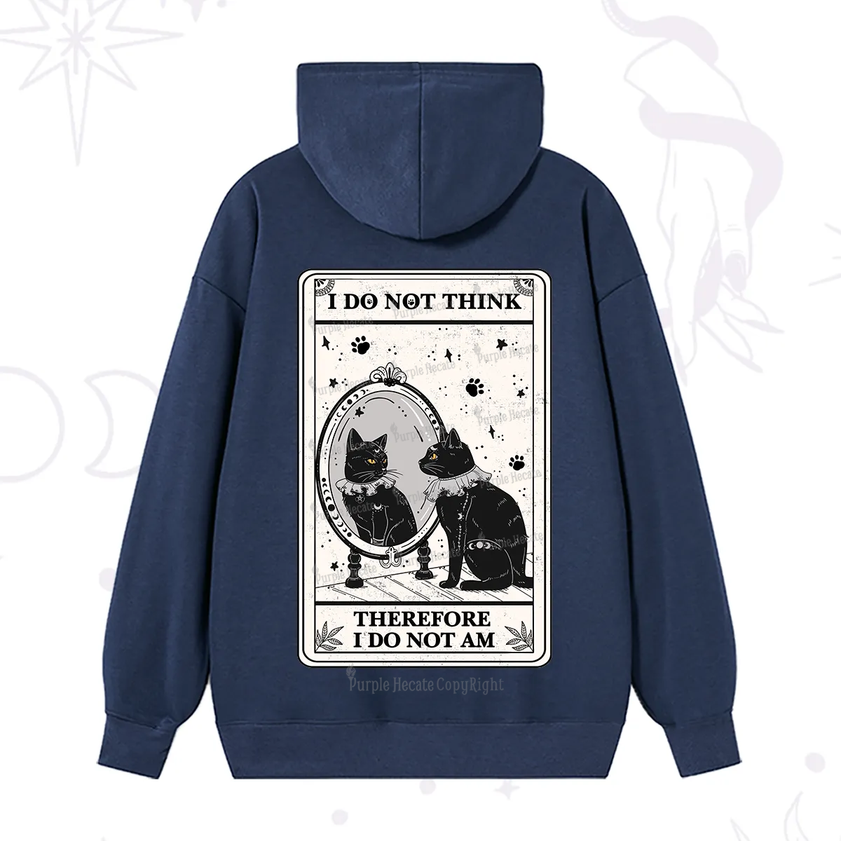 Purplehecate The I Do Not Think Therefore I Do Not Am Oracle Card Hoodie