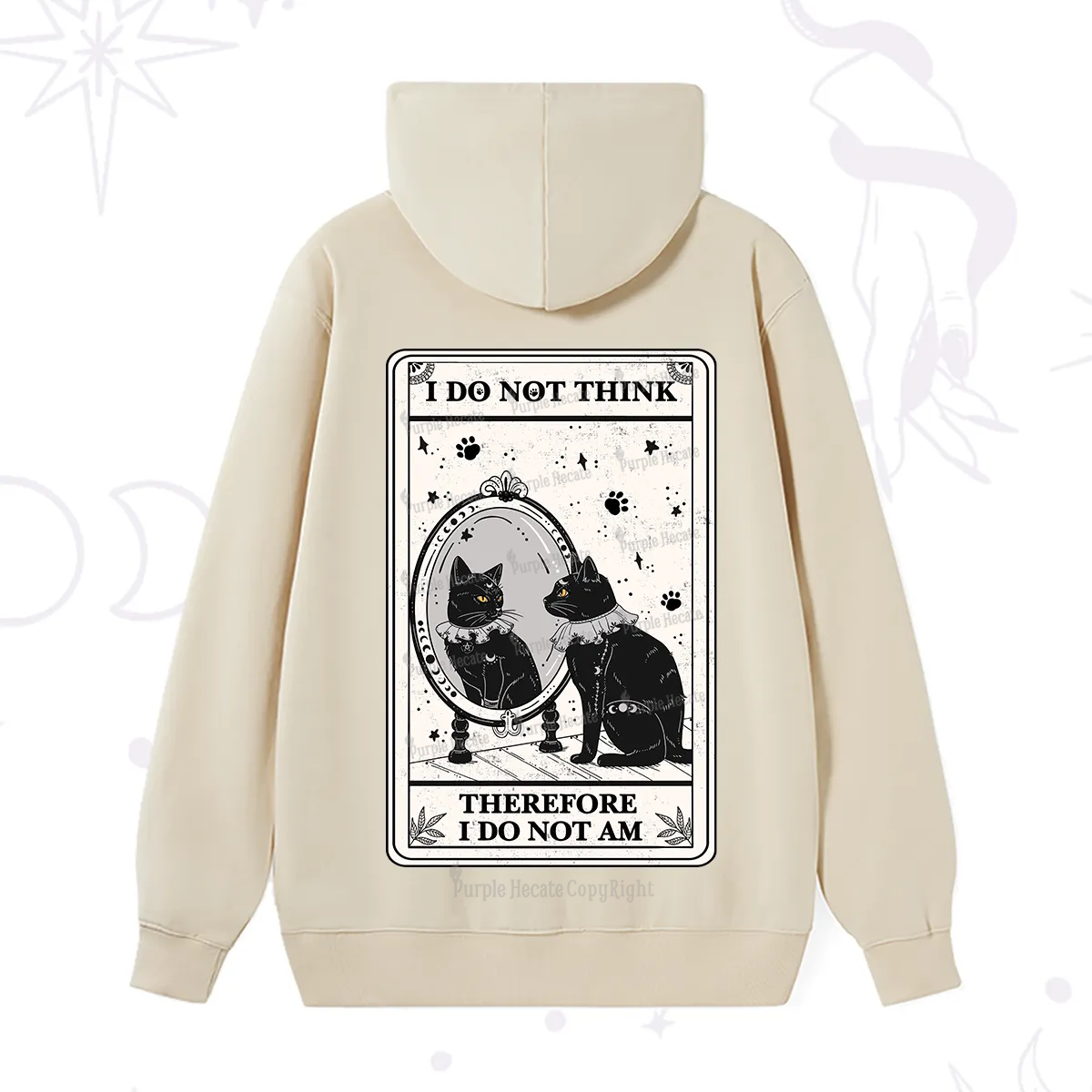 Purplehecate The I Do Not Think Therefore I Do Not Am Oracle Card Hoodie