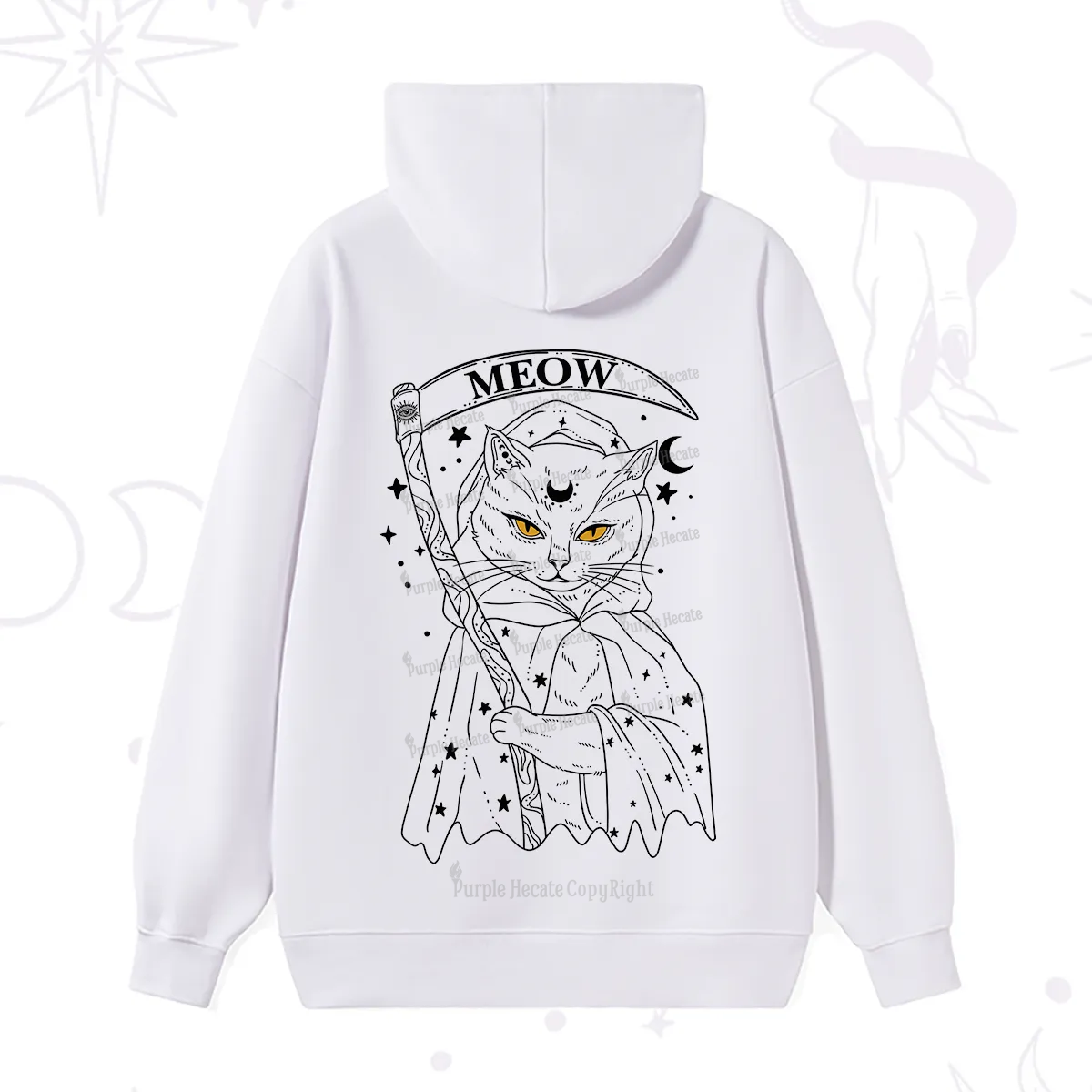 Purplehecate Grim Meow Reaper Hoodie