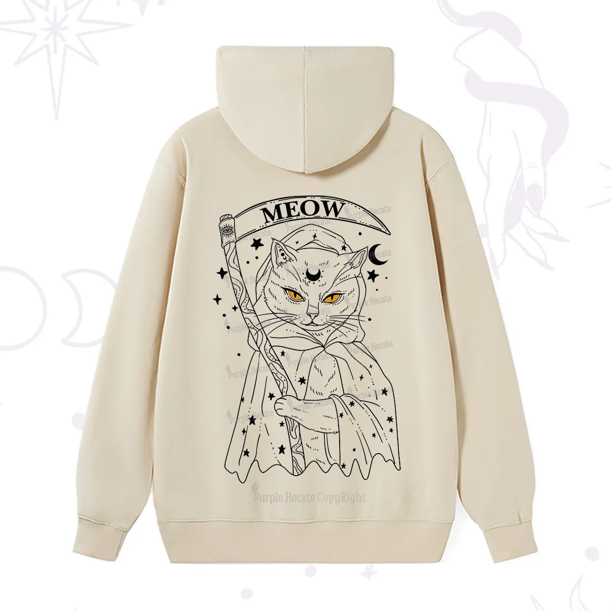 Purplehecate Grim Meow Reaper Hoodie
