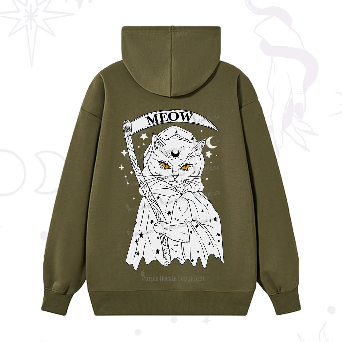 Purplehecate Grim Meow Reaper Hoodie