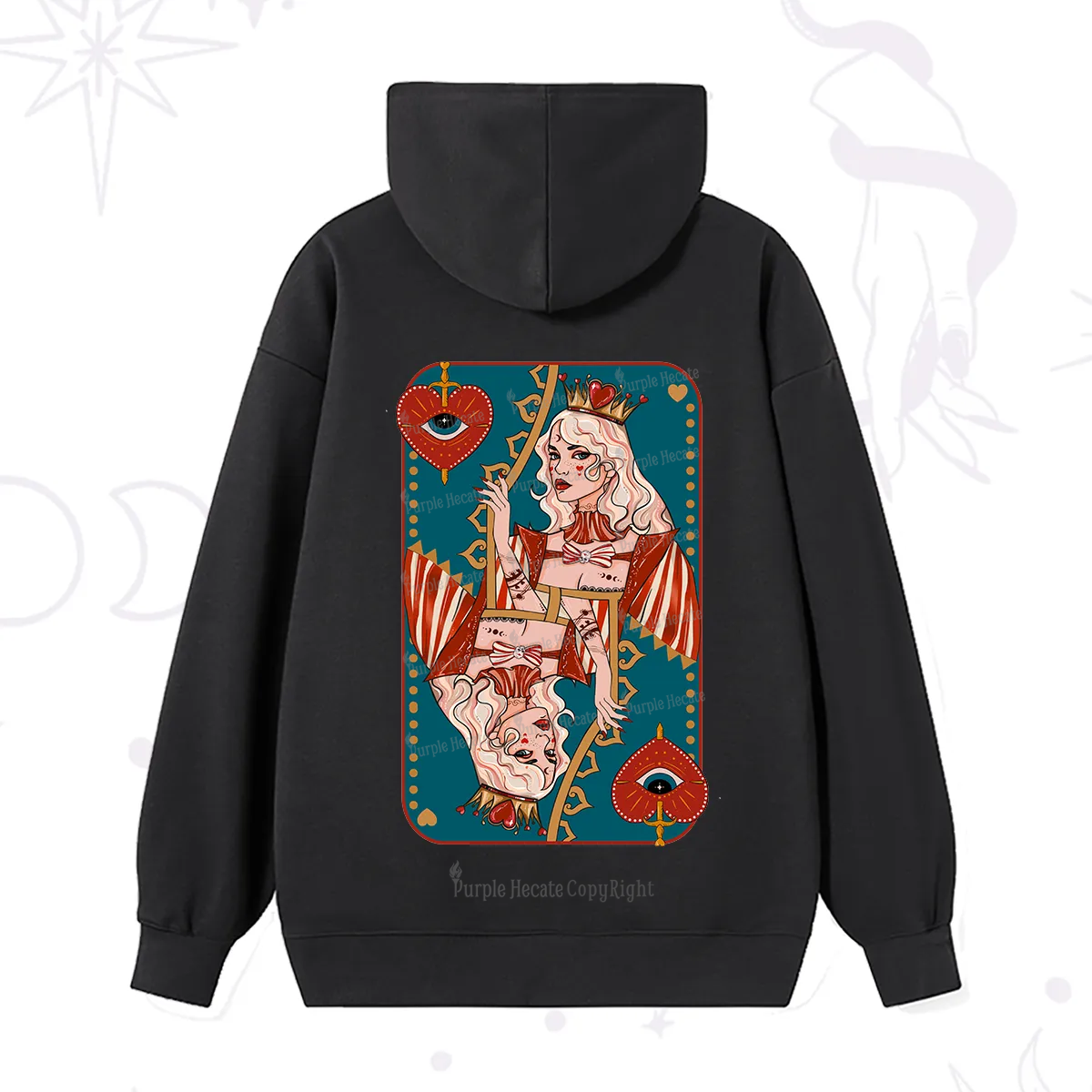 Purplehecate Mystic Queen of Hearts Hoodie
