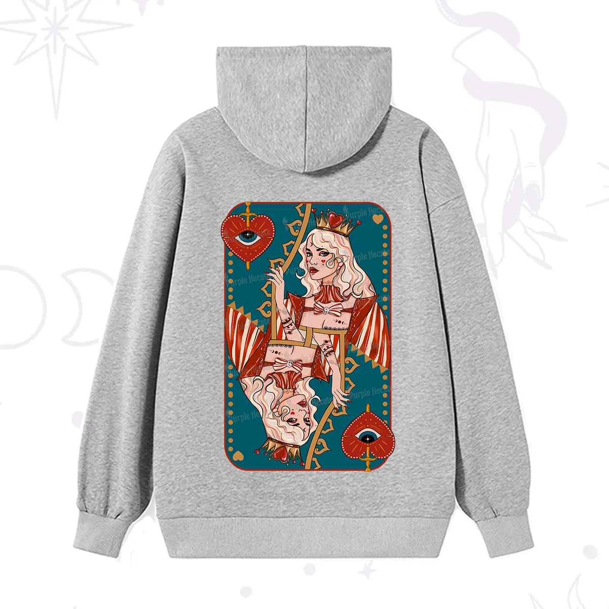 Purplehecate Mystic Queen of Hearts Hoodie