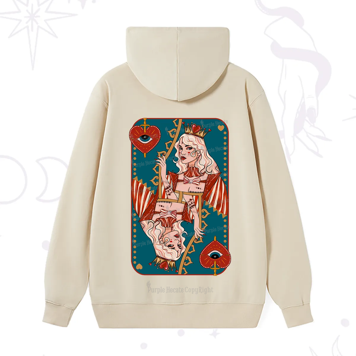 Purplehecate Mystic Queen of Hearts Hoodie