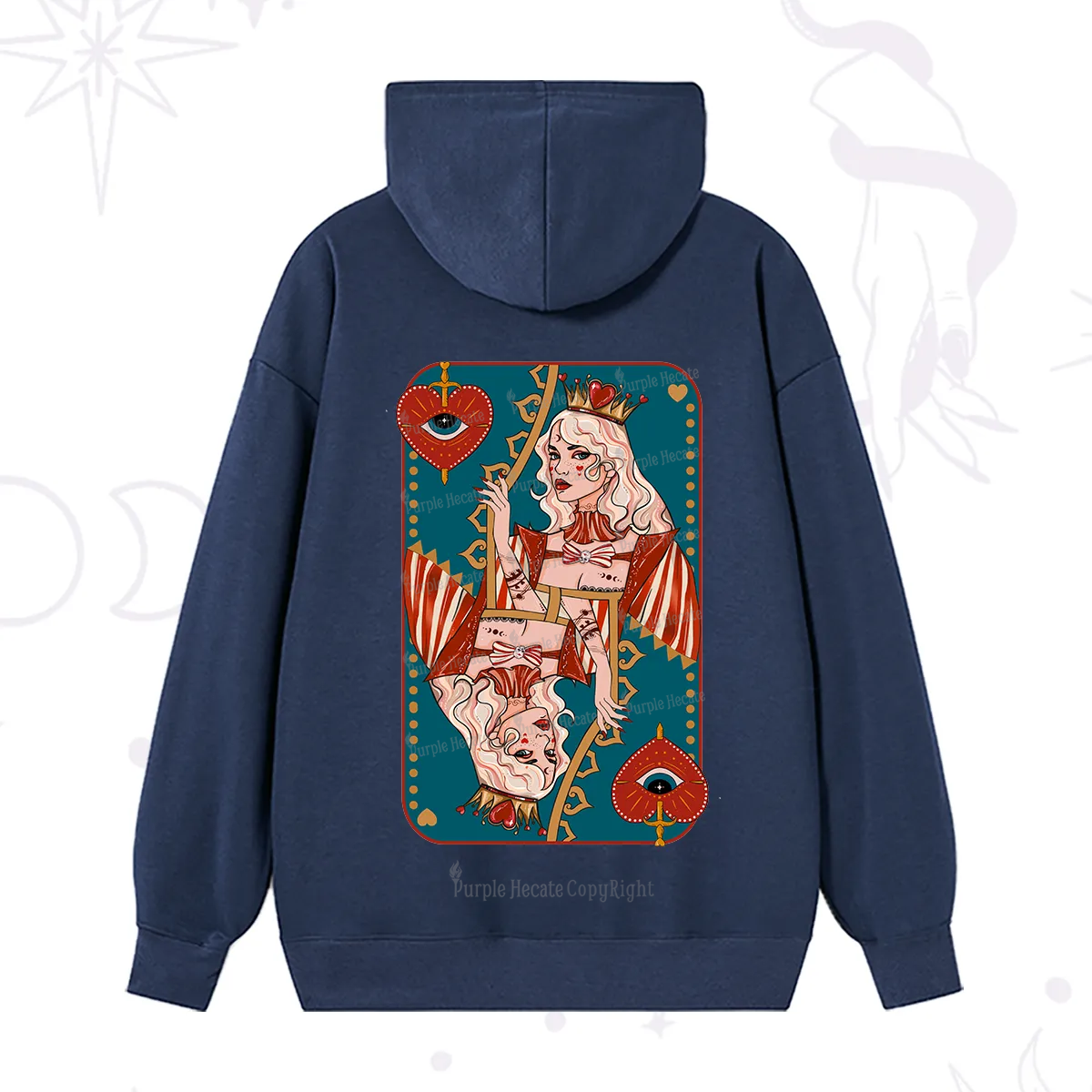 Purplehecate Mystic Queen of Hearts Hoodie