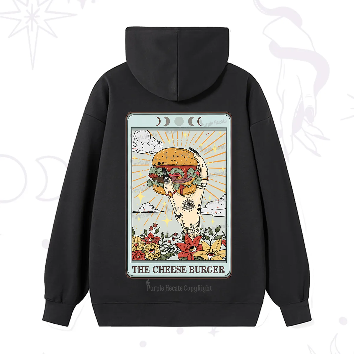 Purplehecate The Cheese Burger Tarot Hoodie