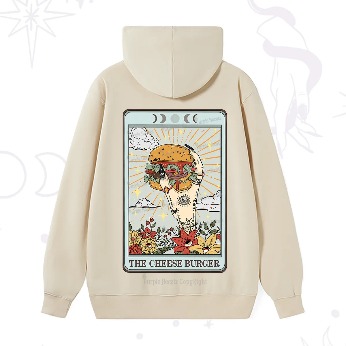 Purplehecate The Cheese Burger Tarot Hoodie