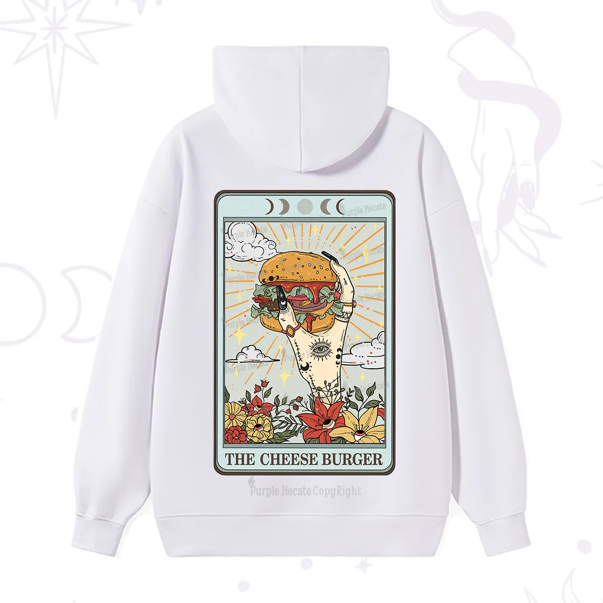 Purplehecate The Cheese Burger Tarot Hoodie