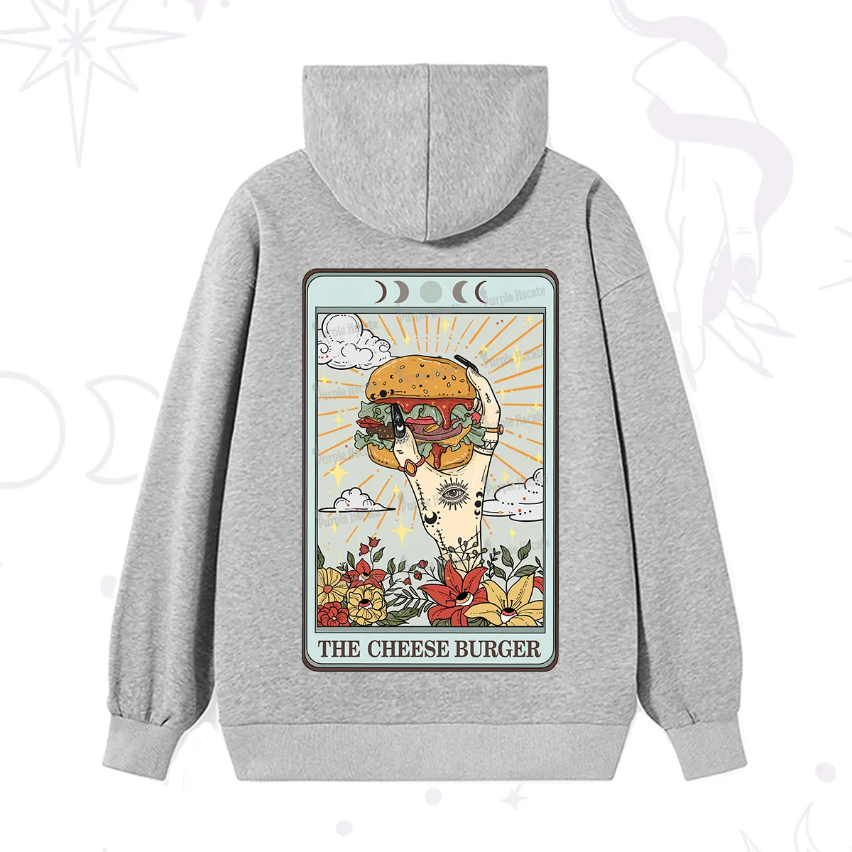 Purplehecate The Cheese Burger Tarot Hoodie