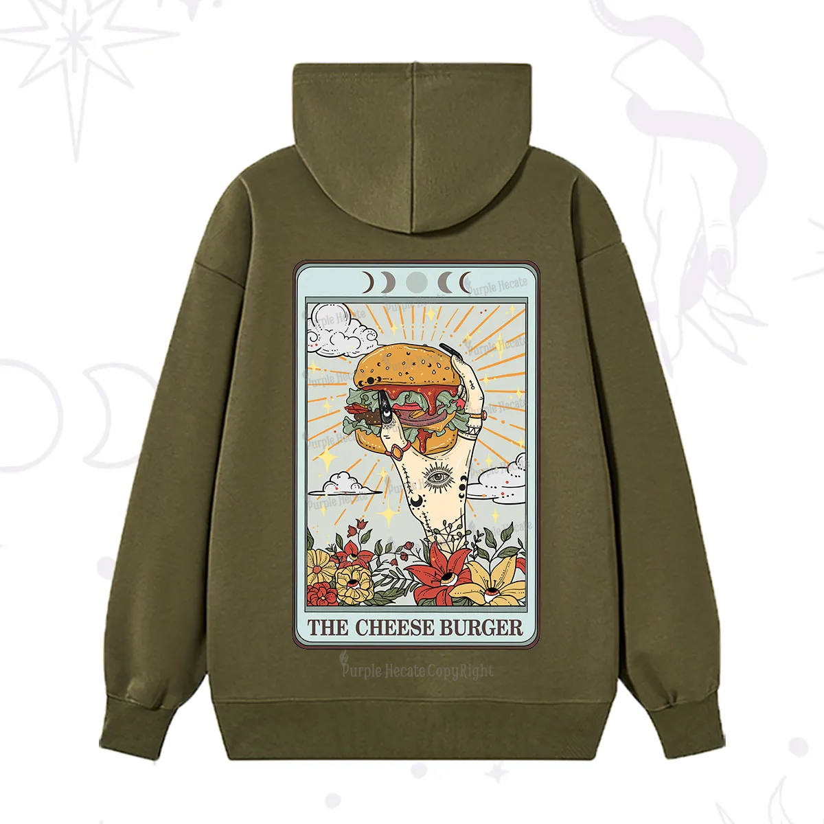 Purplehecate The Cheese Burger Tarot Hoodie