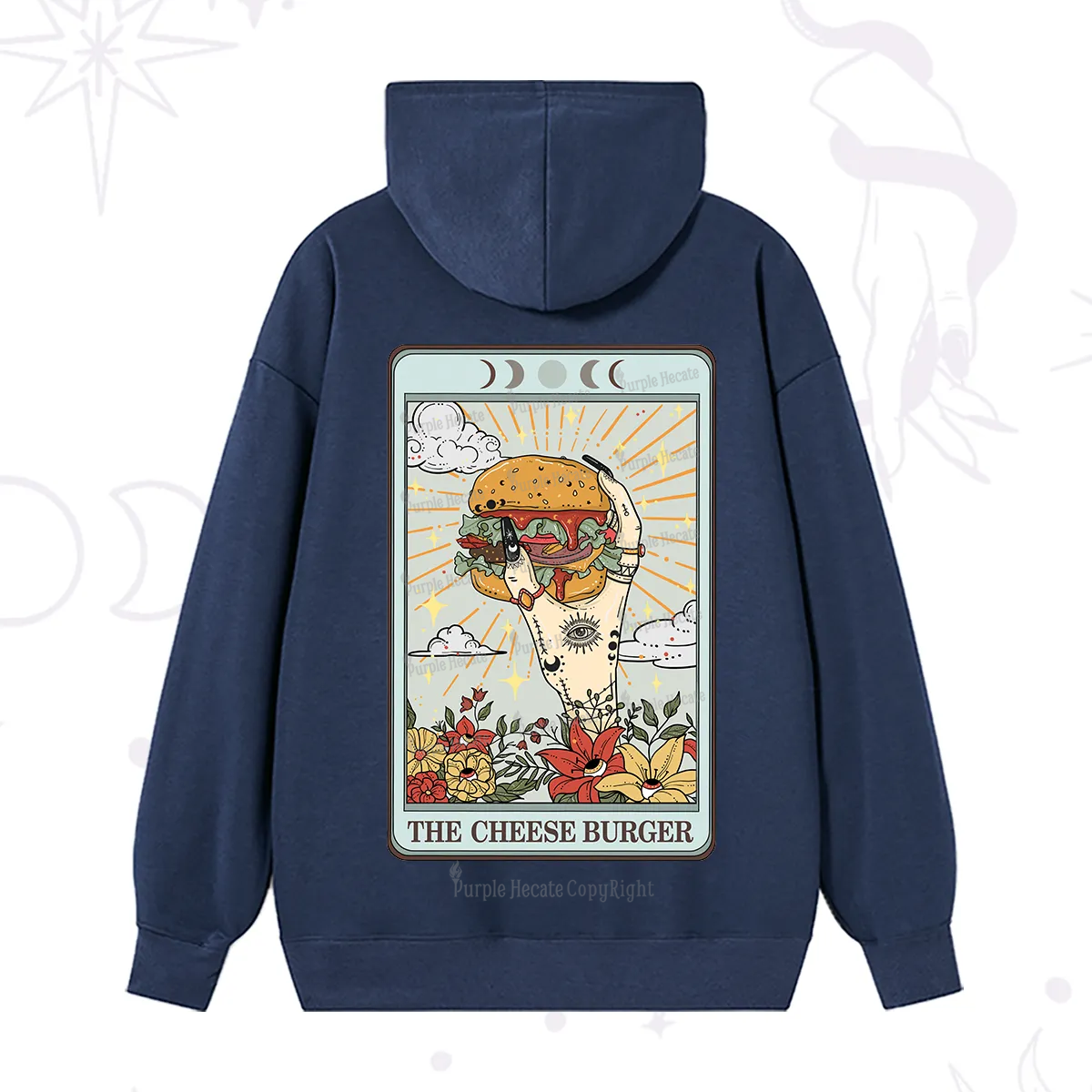 Purplehecate The Cheese Burger Tarot Hoodie