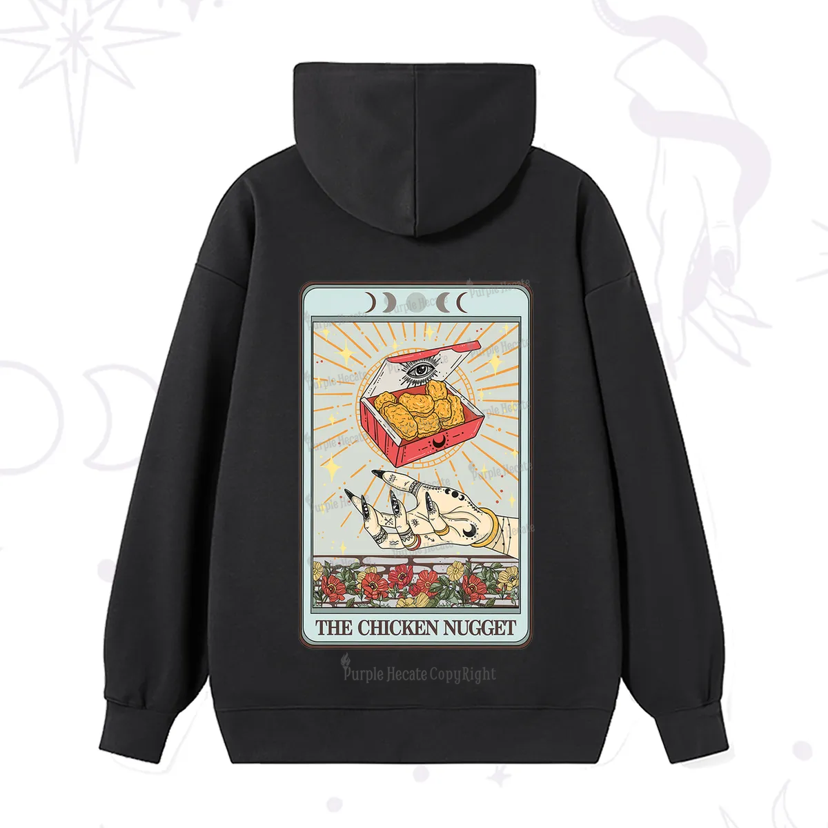 Purplehecate The Chicken Nugget Tarot Card Hoodie