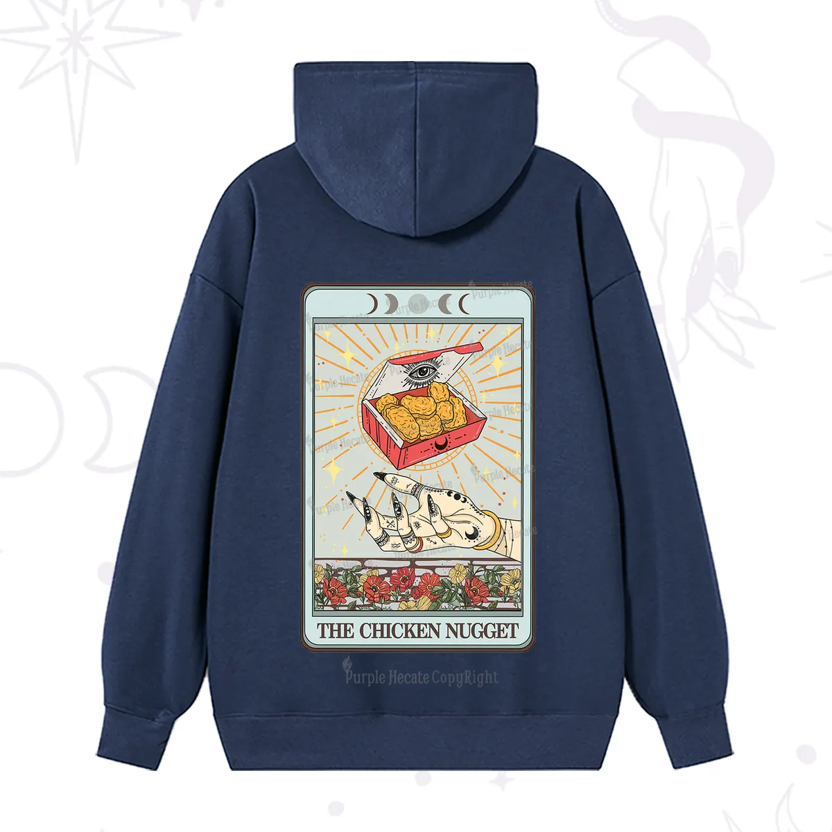 Purplehecate The Chicken Nugget Tarot Card Hoodie