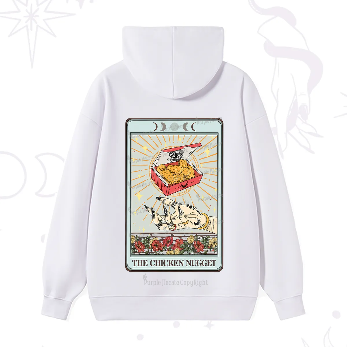 Purplehecate The Chicken Nugget Tarot Card Hoodie